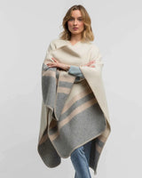 Alicia Adams Alpaca Olsen Cape, alpaca poncho cape for women, alpaca poncho womens, alpaca wrap, ivory, light grey and beige alpaca cape