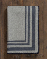 Alicia Adams Alpaca Mazing bedding blanket, queen alpaca bed blanket, alpaca throw blanket, alpaca vs cashmere, light grey and navy alpaca blanket