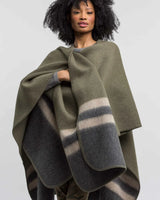 Alicia Adams Alpaca Olsen Cape, alpaca poncho cape for women, alpaca poncho womens, alpaca wrap, hudson, charcoal and light taupe alpaca cape