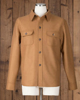 alicia adams alpaca osborne jacket, mens alpaca shirt jacket, alpaca outerwear for men, alpaca jacket, cognac brown mens alpaca shirt jacket