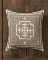 Alicia Adams Alpaca Mazing Accent Pillow, alpaca tribal pillow, alpaca indian pillow, alpaca bed pillow, ivory and taupe bicolor alpaca accent pillow