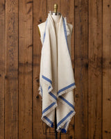 Alicia Adams Alpaca Jolene Wrap, lightweight baby alpaca wrap, alpaca shawl, wool alpaca shawl, 100 alpaca wrap, alpaca wrap, ivory and admirals blue alpaca wrap