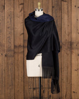 alicia adams alpaca suri wrap, 100 baby alpaca wrap, baby alpaca shawls and wraps, alpaca wool wrap, alpaca vs cashmere, navy and black alpaca wrap