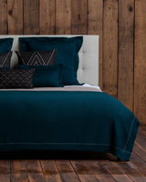 Alicia Adams Alpaca Tokyo Blanket, luxury alpaca bed blanket, king alpaca bed blanket, queen alpaca bed blanket, spruce green and taupe alpaca bed blanket