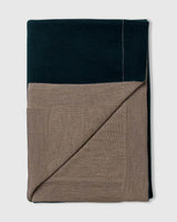 Alicia Adams Alpaca Tokyo Blanket, luxury alpaca bed blanket, king alpaca bed blanket, queen alpaca bed blanket, spruce green and taupe alpaca bed blanket