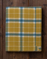 alicia adams alpaca aberdeen throw, plaid alpaca throw blanket, alpaca throw, fair trade alpaca bedding, french yellow and teal plaid alpaca throw