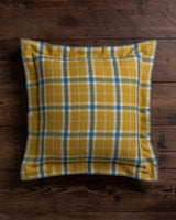 Alicia Adams Alpaca Aberdeen Euro Pillow, alpaca pillow, alpaca throw pillow, alpaca decorative pillow, alpaca vs cashmere, french yellow and teal alpaca euro pillow