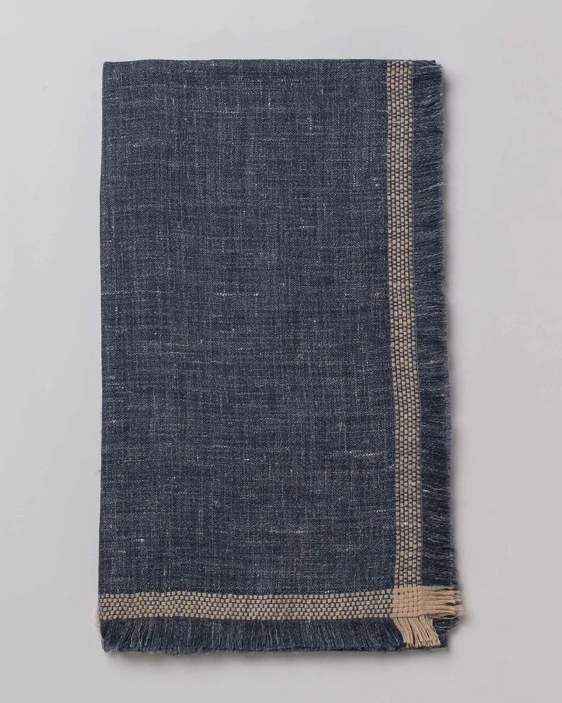 Alicia Adams Alpaca Jolene Wrap, lightweight baby alpaca wrap, alpaca shawl, wool alpaca shawl, 100 alpaca wrap, alpaca wrap, denim blue and beige alpaca wrap