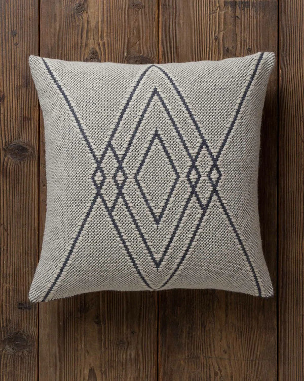 alicia adams alpaca square mystic pillow, alpaca pillow, alpaca throw pillow, alpaca decorative pillow, alpaca vs cashmere, ivory and blue alpaca throw pillow
