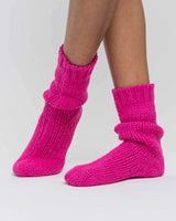 Alicia Adams Alpaca Lounge Sock, alpaca socks, womens alpaca socks, alpaca socks men, alpaca wool socks, shocking pink alpaca socks