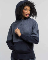alicia adams alpaca hoodie for women, alpaca women's clothing, alpaca sweatshirt, alpaca clothing, alpaca vs cashmere, denim blue and navy alpaca sweatshirt