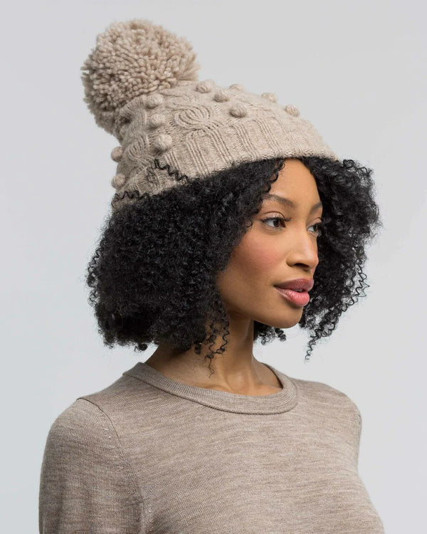 Alicia Adams Alpaca Mimi Hat, alpaca hat, alpaca beanie hat, alpaca hat mens, alpaca vs cashmere, light taupe baby alpaca beanie hat
