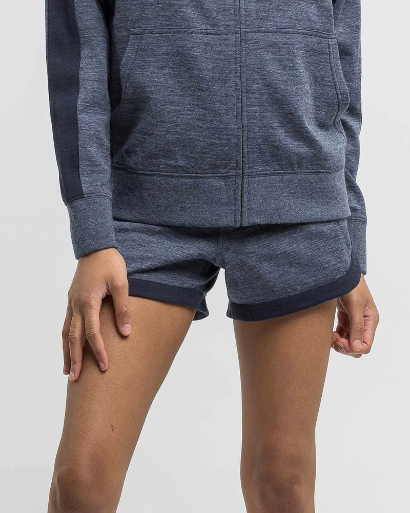 Alicia Adams Alpaca Lounge Shorts, alpaca clothing, alpaca lounge shorts , alpaca sweater shorts, alpaca clothing women's, denim blue and navy alpaca lounge shorts