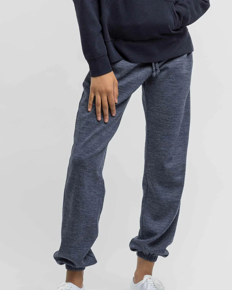 Alicia Adams Alpaca Jogger, alpaca clothing, alpaca lounge pants , alpaca sweater pants, alpaca clothing women's, denim blue and navy alpaca jogger