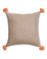 Alicia Adams Alpaca Dandi Pillow, alpaca pillow, alpaca throw pillow, alpaca decorative pillow, alpaca vs cashmere, firecracker orange and beige alpaca pillow
