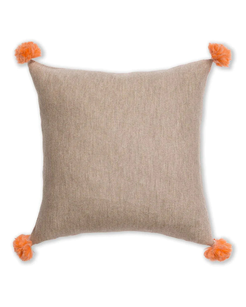 Alicia Adams Alpaca Dandi Pillow, alpaca pillow, alpaca throw pillow, alpaca decorative pillow, alpaca vs cashmere, firecracker orange and beige alpaca pillow