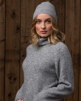 Alicia Adams Alpaca Blaine Hat, alpaca hat, alpaca beanie hat, alpaca hat mens, alpaca vs cashmere, light grey alpaca beanie hat