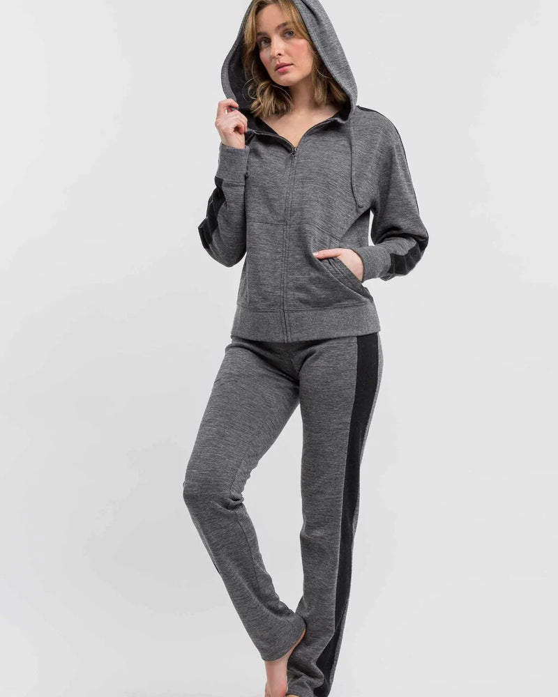 Alicia Adams Alpaca Sweatpants, alpaca clothing, alpaca lounge pants , alpaca sweater pants, alpaca clothing women's, dark grey and black alpaca sweatpants