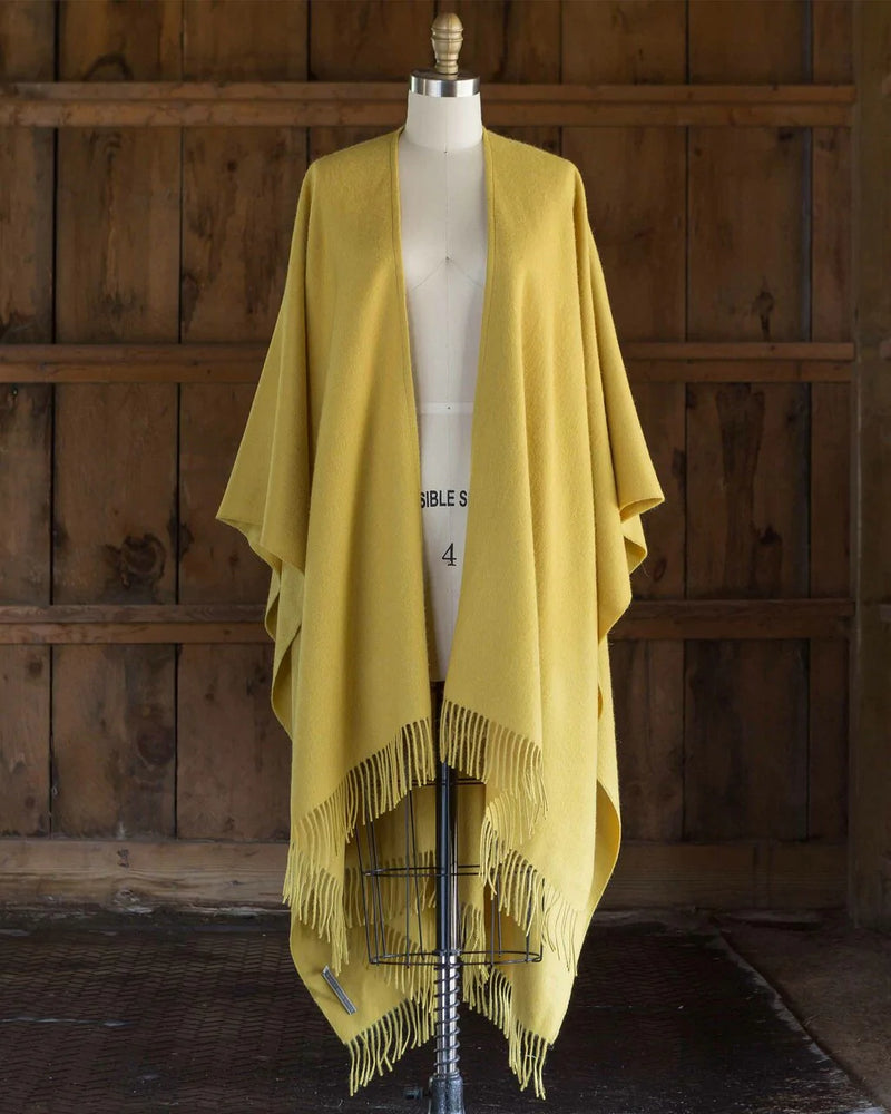 alicia adams alpaca classic blanket cape, alpaca poncho cape for women, alpaca poncho, alpaca poncho womens, french yellow alpaca poncho
