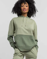 alicia adams alpaca hoodie for women, alpaca women's clothing, alpaca sweatshirt, alpaca clothing, alpaca vs cashmere, light sage and sage alpaca sweatshirt