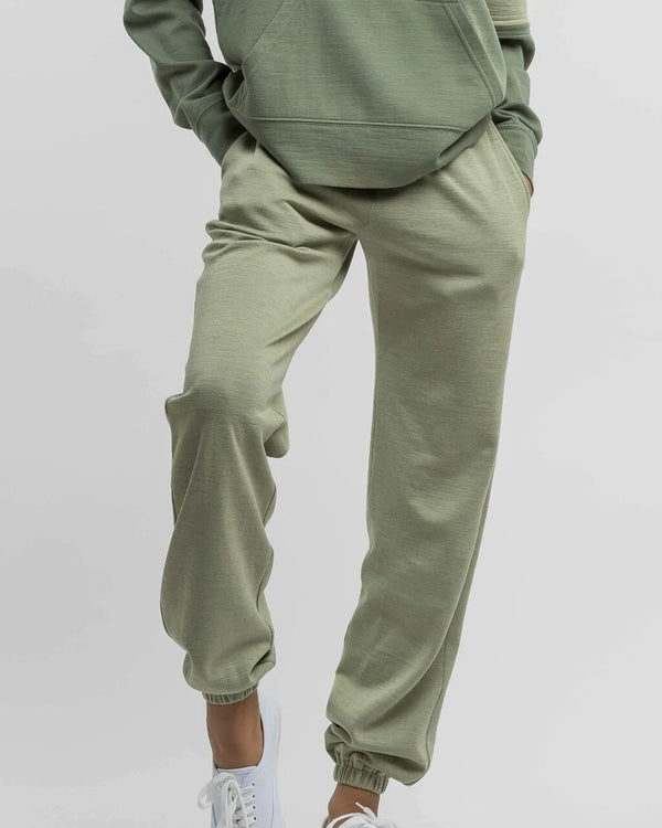 Alicia Adams Alpaca Jogger, alpaca clothing, alpaca lounge pants , alpaca sweater pants, alpaca clothing women's, light sage and sage alpaca jogger