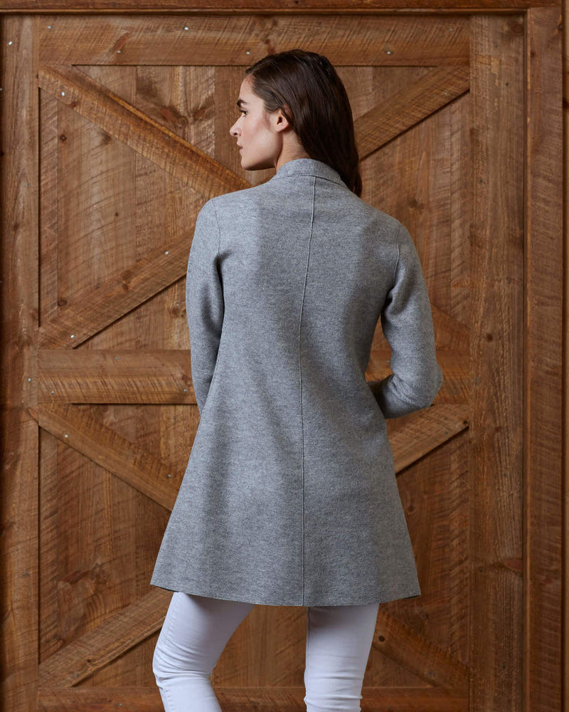 alicia adams alpaca women's swing coat, alpaca sweater coat, alpaca coat womens, alpaca coats outerwear, alpaca jacket womens, grey melange alpaca swing coat