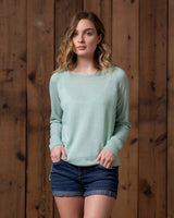 alicia adams alpaca brooke sweater, womens alpaca sweater, 100 alpaca sweater for women, lightweight alpaca sweater, mint green womens alpaca sweater