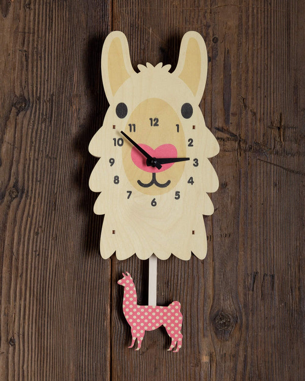 Alpaca Nursery Clock