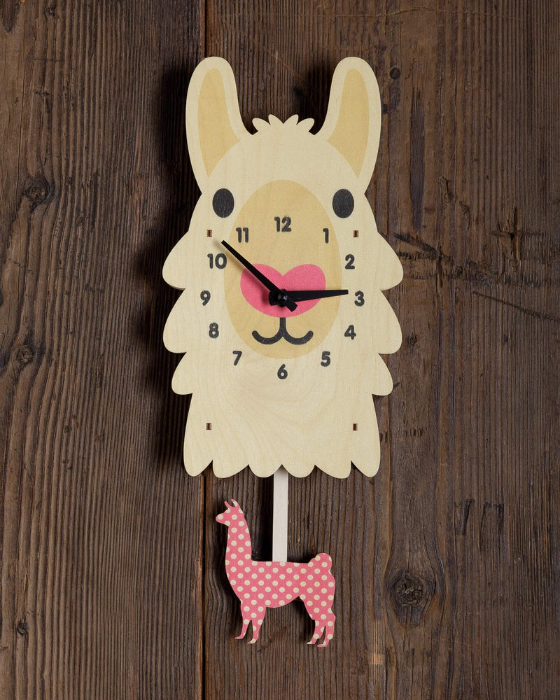 Alpaca Nursery Clock