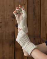 Alicia Adams Alpaca Dixie Driving Gloves, baby alpaca gloves, alpaca fingerless gloves, 100 baby alpaca gloves, ivory cream white alpaca gloves