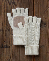 Alicia Adams Alpaca Dixie Driving Gloves, baby alpaca gloves, alpaca fingerless gloves, 100 baby alpaca gloves, ivory cream white alpaca gloves