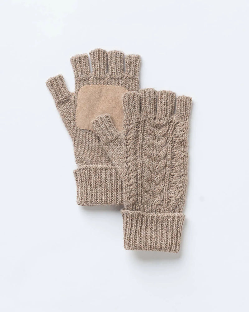 Alicia Adams Alpaca Dixie Driving Gloves, baby alpaca gloves, alpaca fingerless gloves, 100 baby alpaca gloves, taupe alpaca gloves