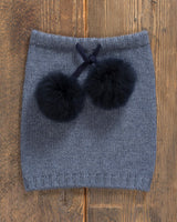Alicia Adams Alpaca Alpina Snood, alpaca scarf, alpaca accessories, alpaca gifts, baby alpaca scarf, alpaca vs cashmere, denim blue and navy alpina snood