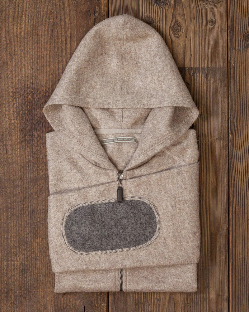 Alicia Adams Alpaca Verbier Zip Up For Women, alpaca sweater hoodie for women, alpaca sweater womens, light taupe tan alpaca zip up hoodie