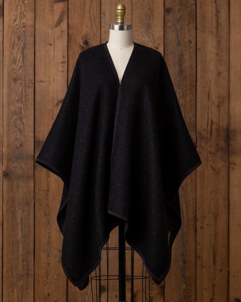 Alicia Adams Alpaca Vienna Cape, alpaca poncho cape for women, alpaca poncho, alpaca poncho womens, alpaca vs cashmere, black and charcoal womens cape