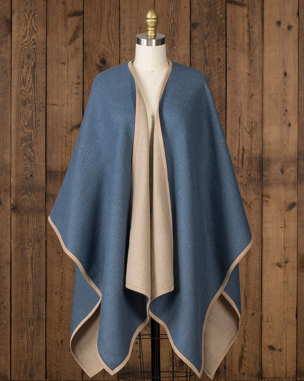 Alicia Adams Alpaca Vienna Cape, alpaca poncho cape for women, alpaca poncho, alpaca poncho womens, alpaca vs cashmere, dutch blue and light taupe womens cape