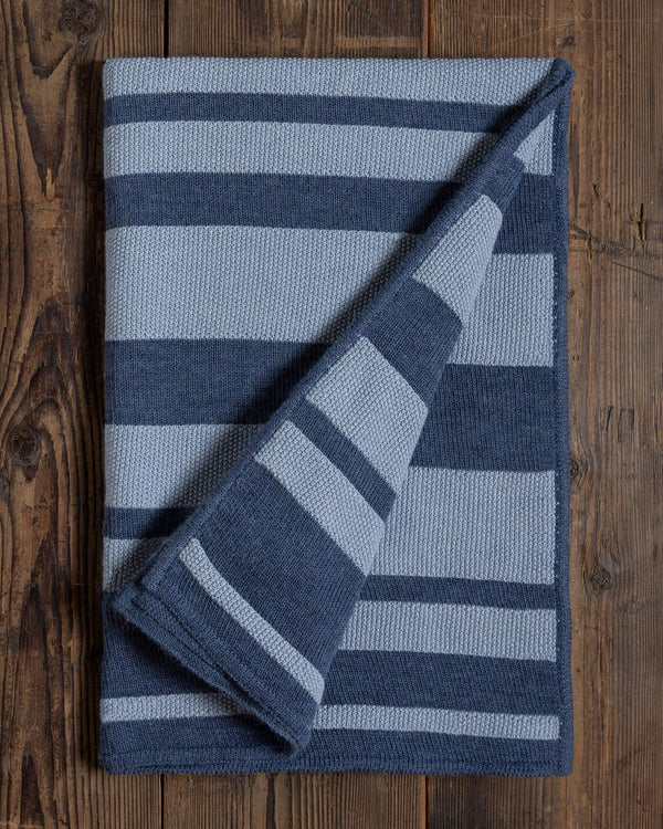 Alicia Adams Alpaca Malibu Throw, lightweight alpaca throw blanket, alpaca throw, alpaca vs cashmere, chambray and denim blue striped alpaca throw