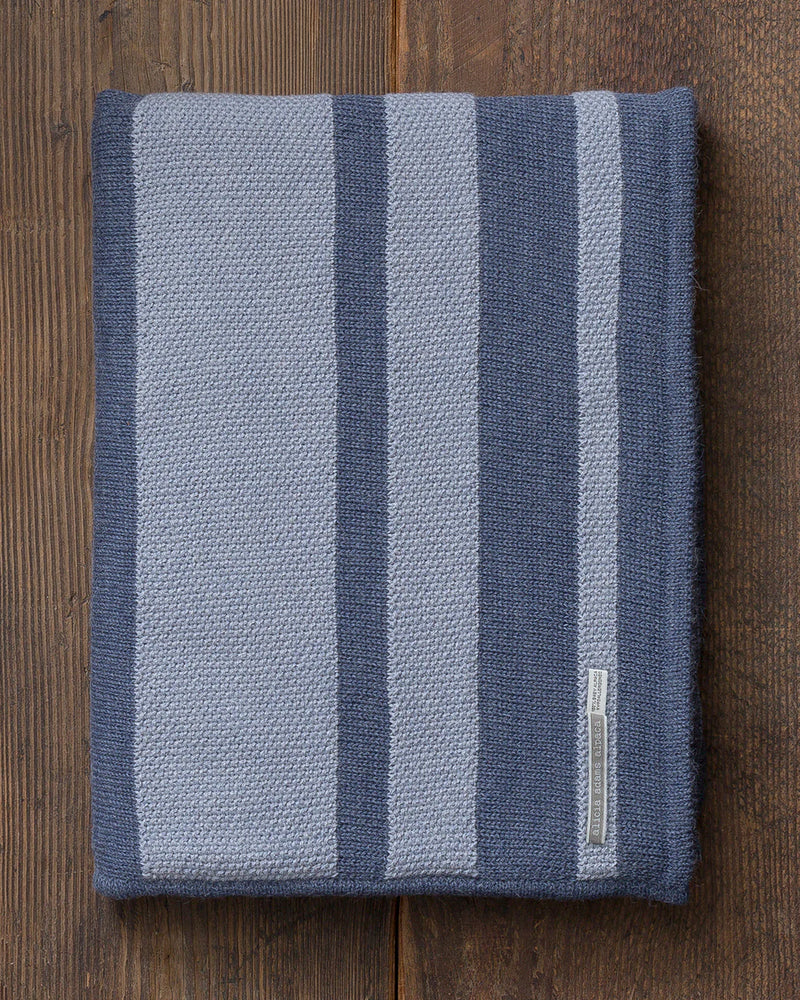 Alicia Adams Alpaca Malibu Throw, lightweight alpaca throw blanket, alpaca throw, alpaca vs cashmere, chambray and denim blue striped alpaca throw