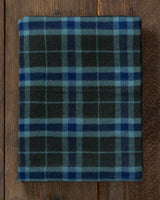 alicia adams alpaca aberdeen throw, plaid alpaca throw blanket, alpaca throw, fair trade alpaca bedding, velvet green and indigo blue plaid alpaca throw