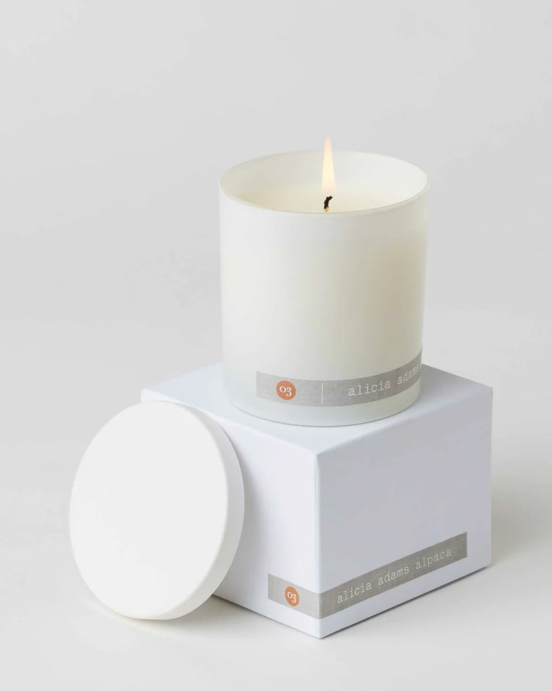 alicia adams alpaca home fragrance, alicia adams alpaca candle, luxury room candle, luxury home fragrance, candle gift with bow, candle gift in box