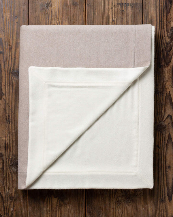 Alicia adams alpaca king hudson blanket, alpaca throw blanket, alpaca bedding, fair trade alpaca blanket, ivory and light taupe alpaca throw blanket