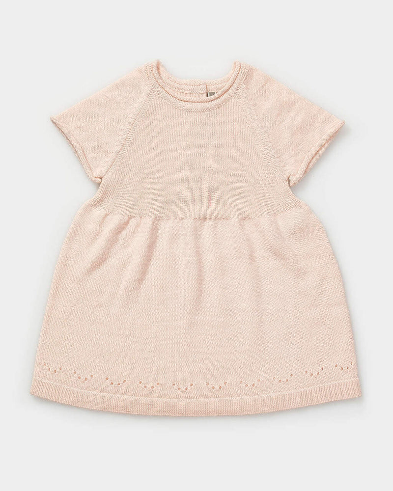 Alicia Adams Alpaca Mila Dress, alpaca dress, alpaca baby clothes, alpaca clothing, 100 baby alpaca, alpaca vs cashmere, pink powder alpaca dress