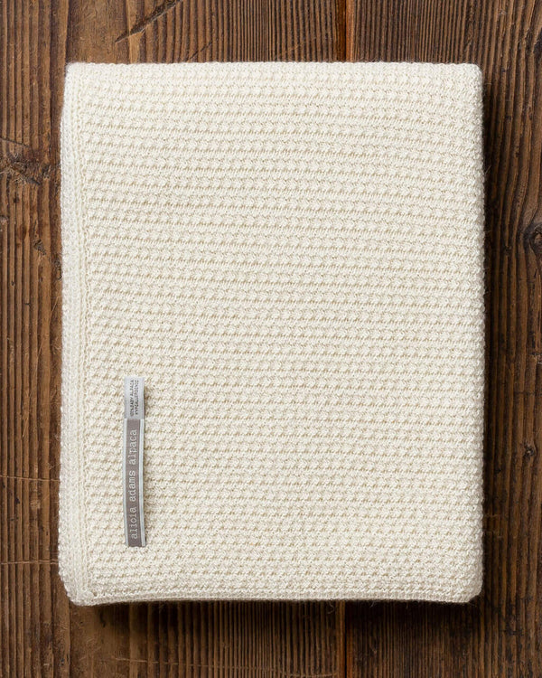 Alicia Adams Alpaca Zuma Baby Blanket, baby shower gift, best baby gift, alpaca vs cashmere, ivory white alpaca baby blanket