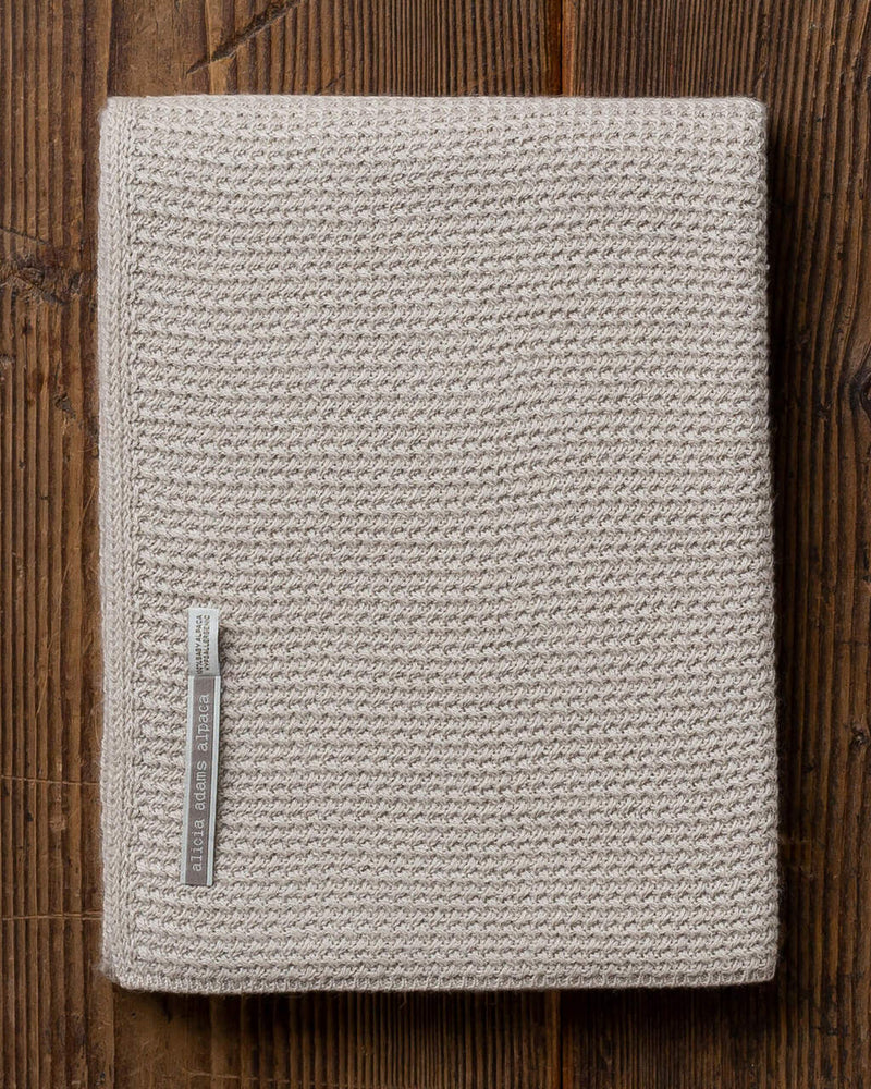 Alicia Adams Alpaca Zuma Baby Blanket, baby shower gift, best baby gift, alpaca vs cashmere, light taupe tan alpaca baby blanket