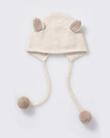 Alicia Adams Alpaca Bunny Hat, alpaca baby clothes, baby alpaca hat, alpaca clothing kids, alpaca winter hats, ivory and taupe alpaca baby hat