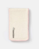 alicia adams alpaca baby scarf, baby alpaca scarf, alpaca scarf, alpaca baby clothing, 100 alpaca scarf, alpaca vs cashmere, ivory and light pink baby alpaca scarf