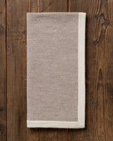 Alicia Adams Alpaca Border Baby Blanket, alpaca baby blanket, baby alpaca throw blanket, alpaca vs cashmere, light taupe and ivory baby alpaca blanket