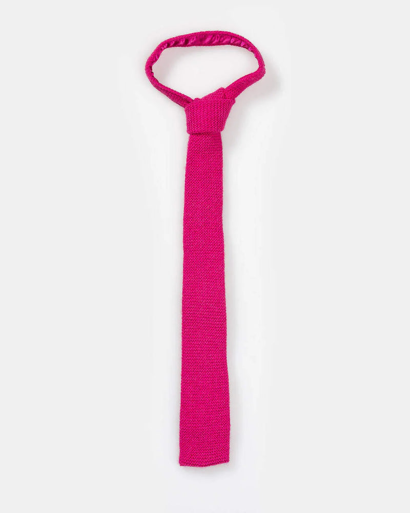 alicia adams alpaca mens square knitted tie, alpaca tie, alpaca clothing, alpaca accessories, alpaca clothing mens, alpaca vs cashmere, hot pink alpaca tie