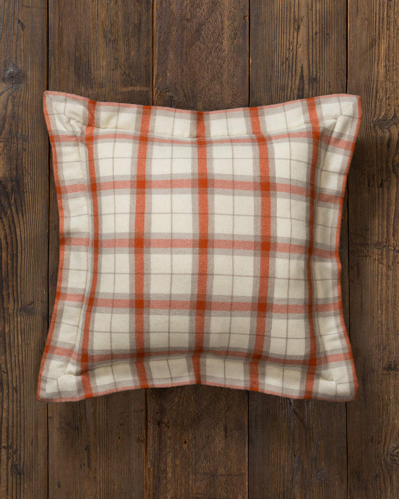 Alicia Adams Alpaca Aberdeen Euro Pillow, alpaca pillow, alpaca throw pillow, alpaca decorative pillow, alpaca vs cashmere, orange alpaca euro pillow