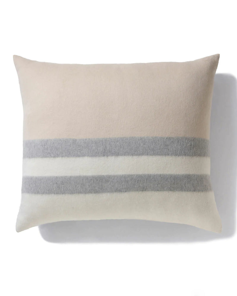 alicia adams alpaca field pillow, alpaca pillow, alpaca throw pillow, alpaca decorative pillow, alpaca vs cashmere, ivory-light grey and white alpaca throw pillow